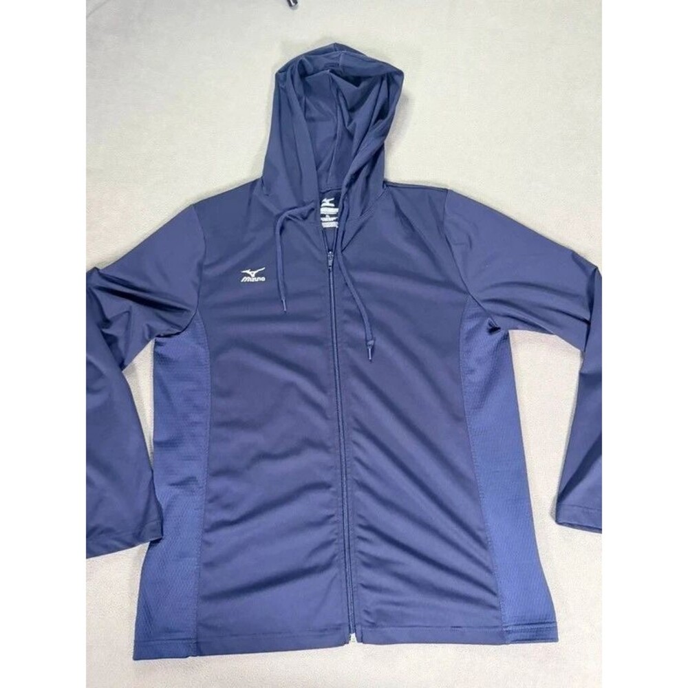 Mizuno DryLite Women’s Navy Blue Full Zip Hoodie Athletic Jacket- XL